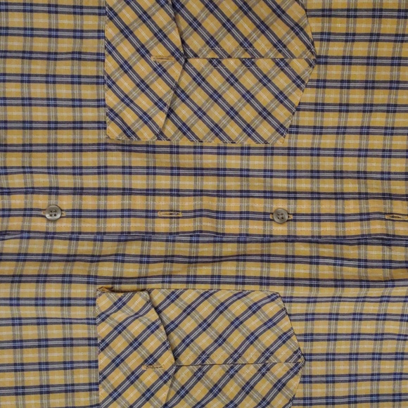 IZOD Button Down Long Sleeve Shirt, Blue & Yellow, XXL - Picture 3 of 5